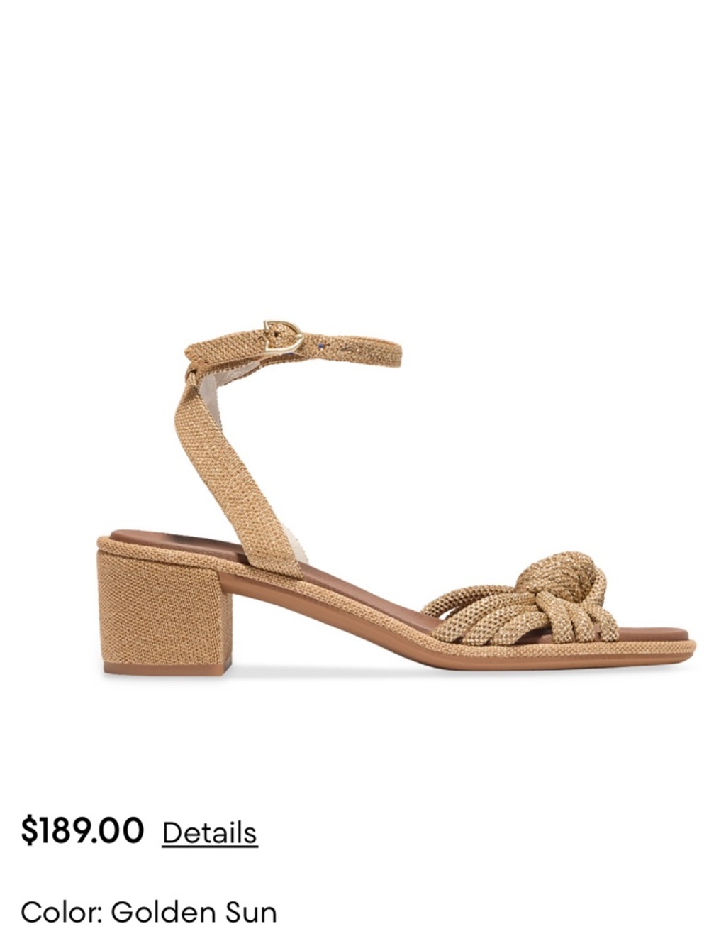 NEW Rothy’s The Knot Sandal in Color Golden Sun | Size 7 - Picture 4 of 10
